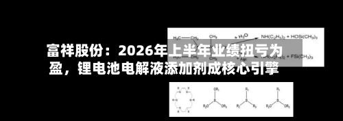 富祥股份：2026年上半年业绩扭亏为盈，锂电池电解液添加剂成核心引擎-第1张图片