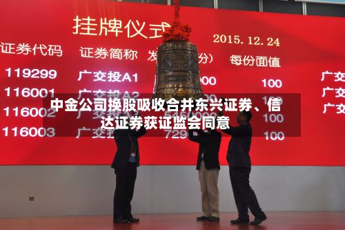 中金公司换股吸收合并东兴证券	、信达证券获证监会同意-第1张图片