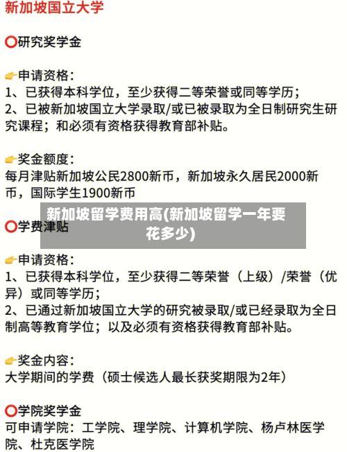 新加坡留学费用高(新加坡留学一年要花多少)-第1张图片