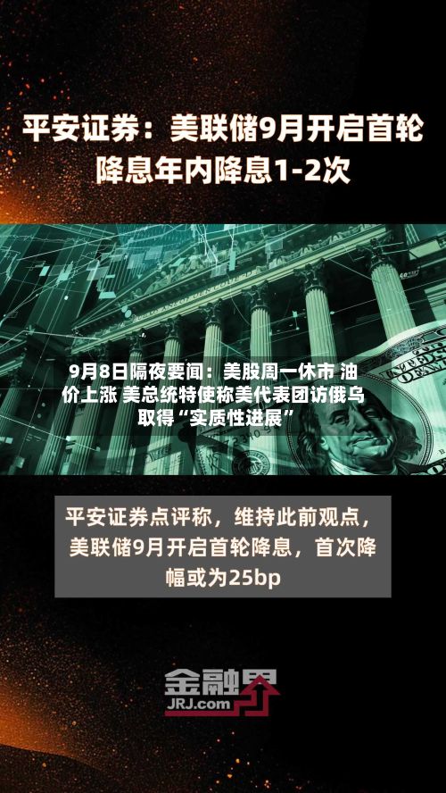 9月8日隔夜要闻：美股周一休市 油价上涨 美总统特使称美代表团访俄乌取得“实质性进展”-第1张图片