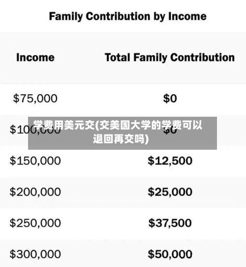 学费用美元交(交美国大学的学费可以退回再交吗)-第1张图片