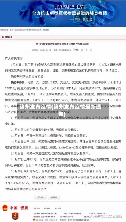 锦州发布疫情(锦州发布疫情最新通告)-第1张图片
