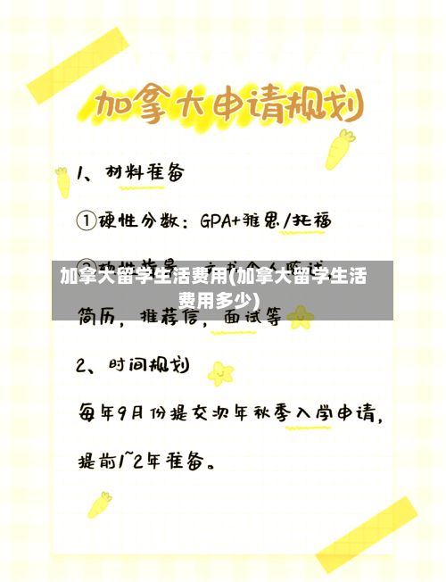 加拿大留学生活费用(加拿大留学生活费用多少)-第1张图片