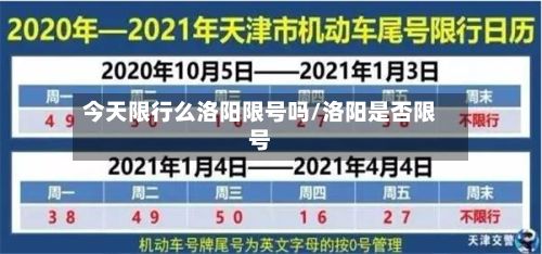 今天限行么洛阳限号吗/洛阳是否限号-第1张图片