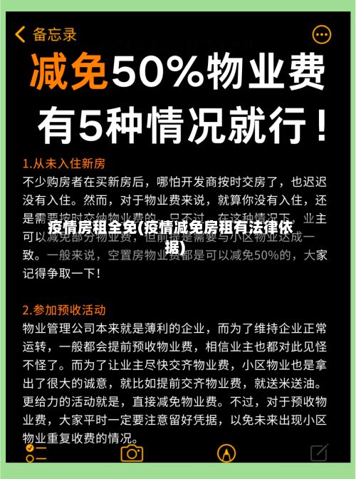 疫情房租全免(疫情减免房租有法律依据)-第1张图片