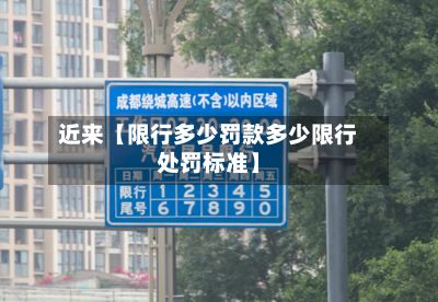 近来【限行多少罚款多少限行处罚标准】-第1张图片