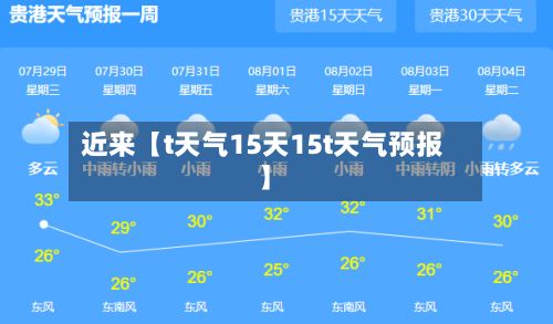 近来【t天气15天15t天气预报】-第1张图片