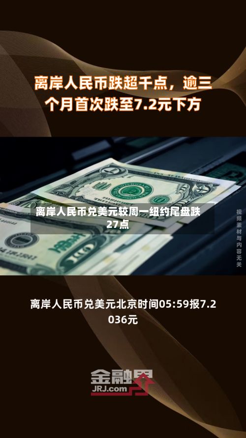 离岸人民币兑美元较周一纽约尾盘跌27点-第1张图片