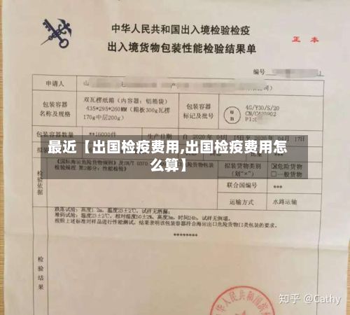 最近【出国检疫费用,出国检疫费用怎么算】-第1张图片