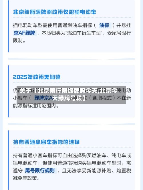 关于【北京限行限绿牌吗今天,北京今天绿牌号段】-第1张图片