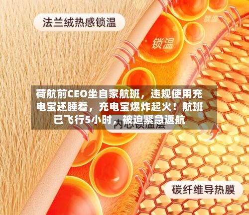 荷航前CEO坐自家航班	，违规使用充电宝还睡着，充电宝爆炸起火！航班已飞行5小时，被迫紧急返航-第1张图片