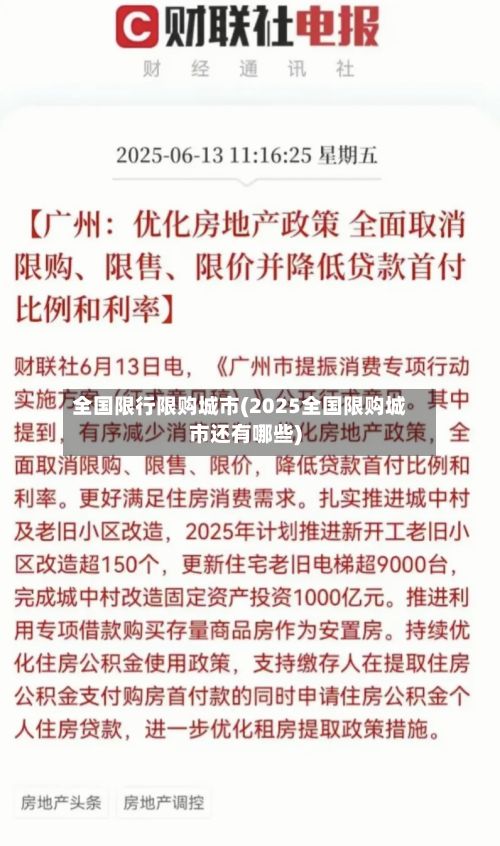 全国限行限购城市(2025全国限购城市还有哪些)-第1张图片