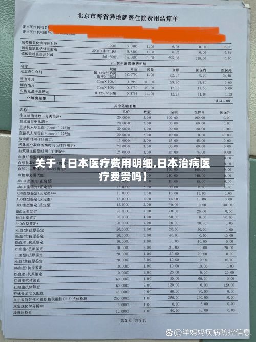 关于【日本医疗费用明细,日本治病医疗费贵吗】-第1张图片